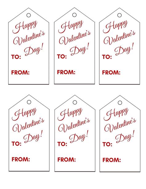 Valentine S Day Tags Printable Free